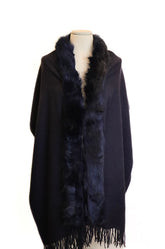 Winter Shawl With Fur - Voile Fashion